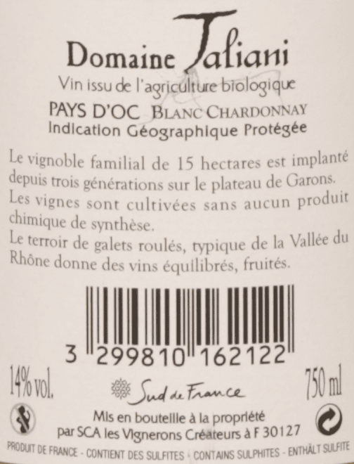Organic Chardonnay